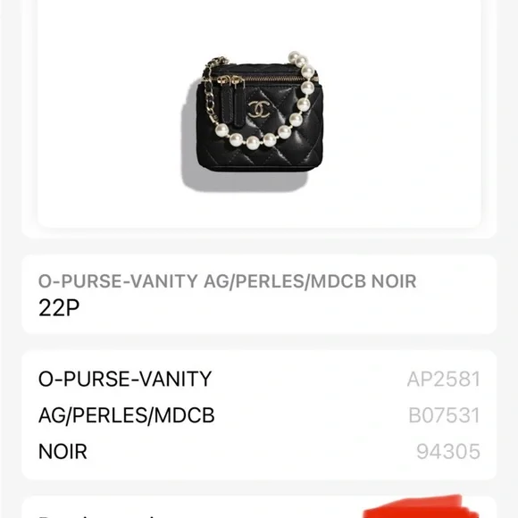 Chanel never worn vanity bag with pearl - Picture 9 of 12